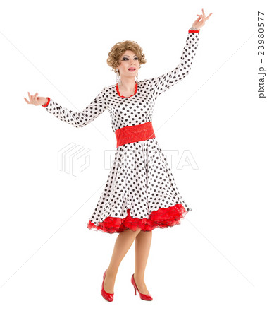 Portrait Drag Queen in Woman Dress Performing 23980577