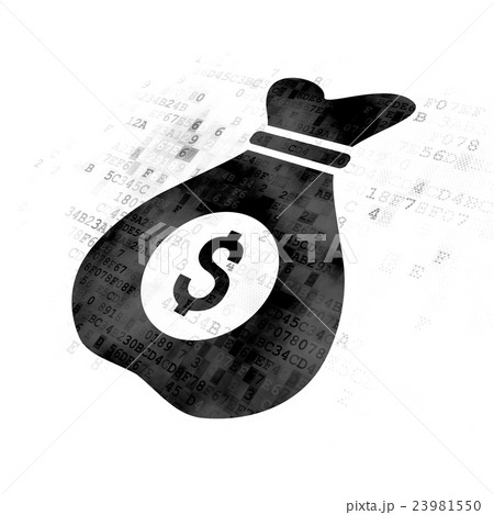 Finance concept: Money Bag on Digital background 23981550