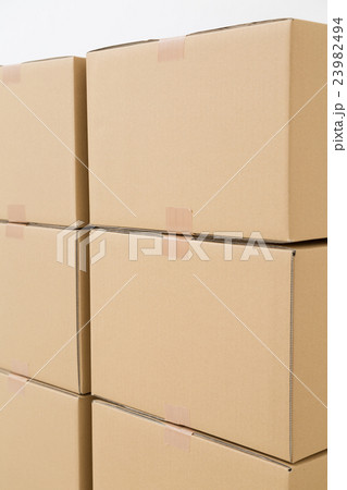 ダンボール　白バック 23982494