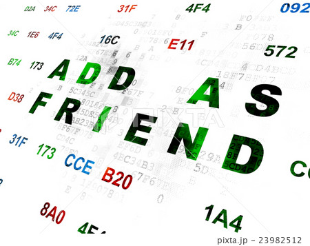 Social media concept: Add as Friend on Digital 23982512