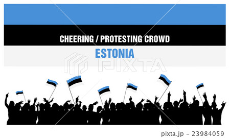 Cheering or Protesting Crowd Estonia 23984059