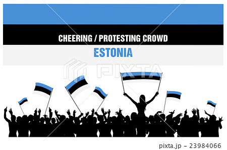 Cheering or Protesting Crowd Estonia 23984066