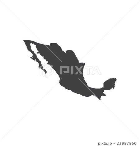 Mexico map silhouette illustration 23987860