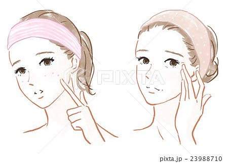 肌の悩みのイラスト素材