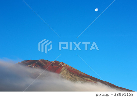 夏富士と月 夏富士と月 23991158