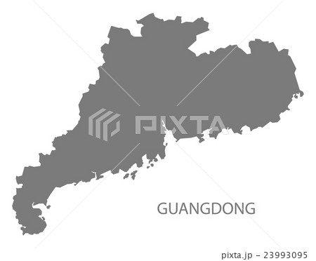Guangdong China Map grey Guangdong China Map grey 23993095