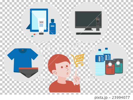 Illustration Material Thinking about shopping 23994077