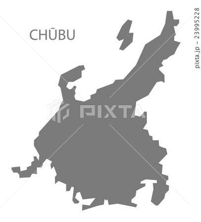 Chubu Japan Map grey Chubu Japan Map grey 23995228