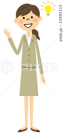 ひらめくスーツの女性 ひらめくスーツの女性 23995315