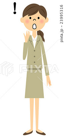 驚くスーツの女性 驚くスーツの女性 23995316