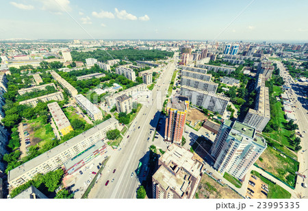 Aerial city view. Urban landscape. Copter shot 23995335