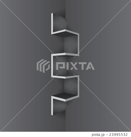 Empty Black shelf furniture Corner for living room Empty Black shelf furniture Corner for living room 23995532