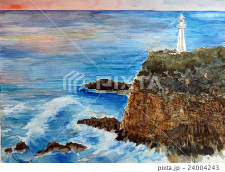 朝日の足摺岬　スケッチ 24004243