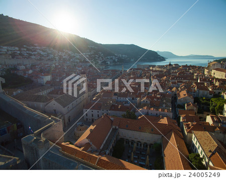 Aerial view of the old city Dubrovnik 24005249