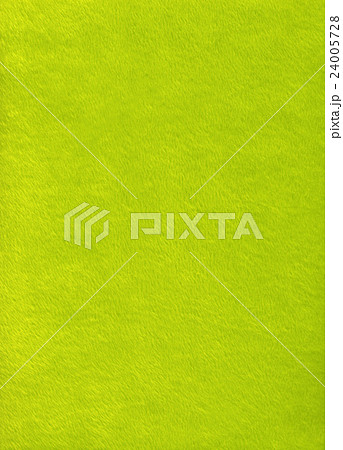黄緑色のふわふわ布テクスチャの写真素材