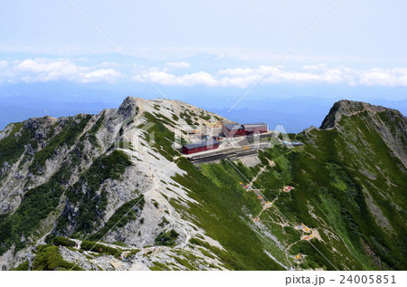 夏の唐松岳頂上山荘6 長野県白馬村 の写真素材