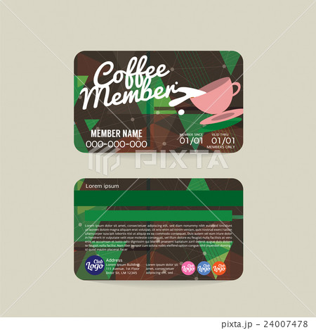 Coffee Voucher Of Member Card Template 24007478