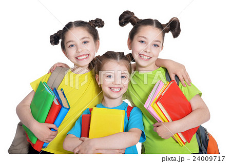 cute little girls with book  24009717