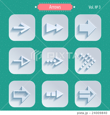 Set of Arrow Sign Icons 24009840