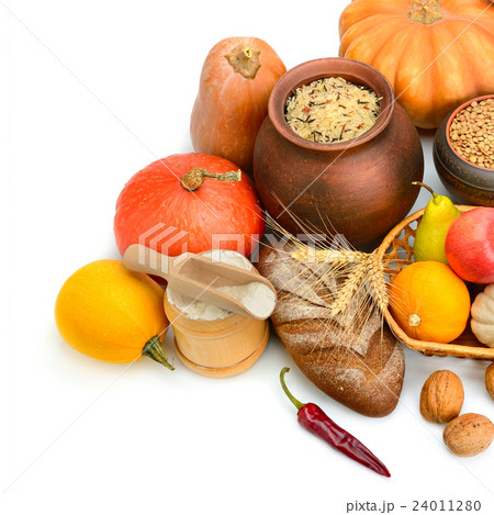 Collection of food isolated white 24011280