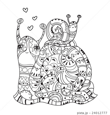 Zen art stylized snail Zen art stylized snail 24012777