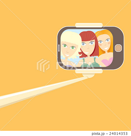 selfie cartoon people vector illustration. 24014353