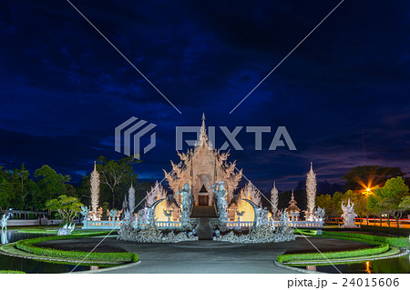 Wat Rongkhun temple in twilight or white temple. 24015606