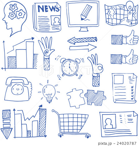 Doodle of image business theme Doodle of image business theme 24020787