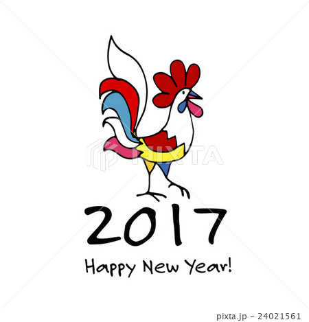 Funny Rooster, symbol of 2017 new year 24021561