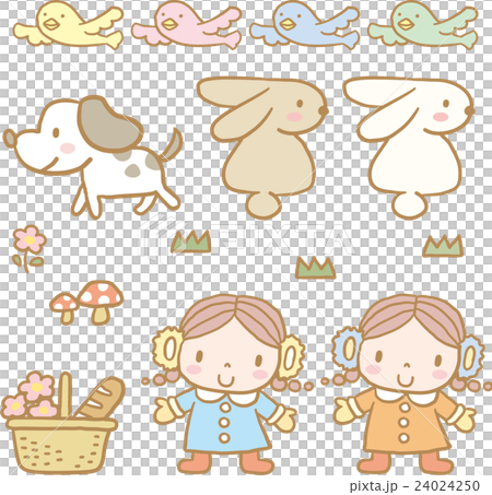 Girls and animals Girls and animals 24024250