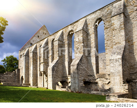 Ancient ruined St. Brigitta convent in Pirita regi 24026214