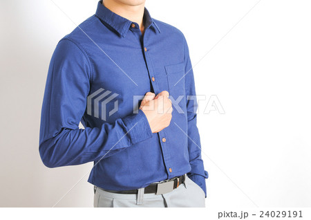 businessman in blue shirt white background businessman in blue shirt white background 24029191