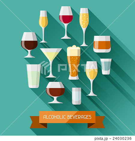 Alcohol drinks background design. Glasses for Alcohol drinks background design. Glasses for 24030236