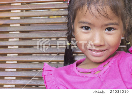 Closeup portrait of Asian little girl 24032010