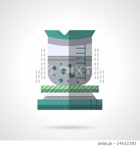 Chemical solution flat color design vector icon 24032281