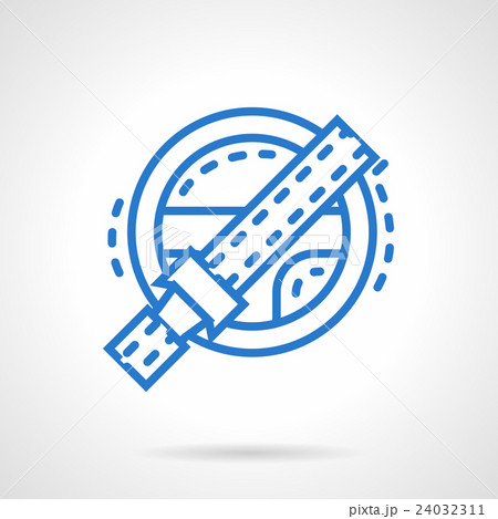 Safety while driving blue line vector icon Safety while driving blue line vector icon 24032311