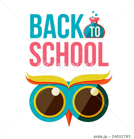Back to school poster with owl head 24032765