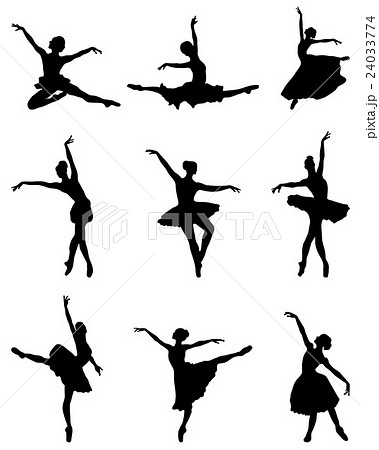 silhouettes of ballerinas 24033774