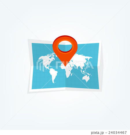 World map in a flat style. Earth, globe 24034467