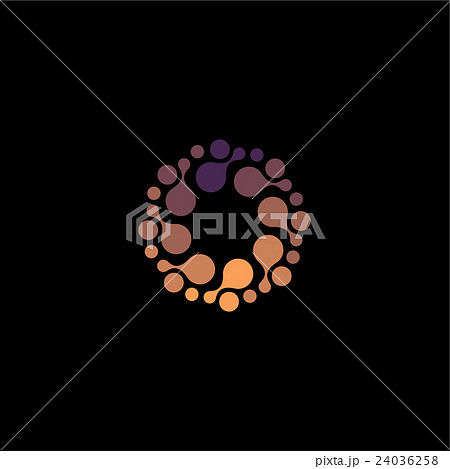 Isolated abstract flower vector logo. Round shape Isolated abstract flower vector logo. Round shape 24036258