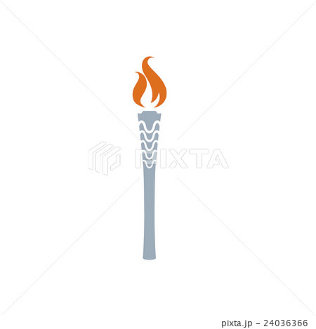 Torch vector icon isolated. Olympic fire. Flambeauのイラスト素材 [24036366] - PIXTA