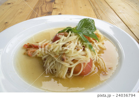 papaya salad somtum thai asian cuisine vegetable 24036794