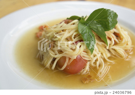 papaya salad somtum thai asian cuisine vegetable 24036796
