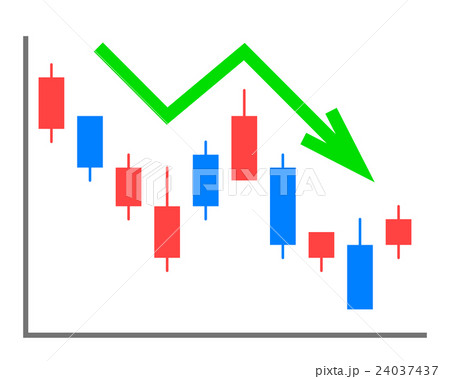 株価グラフのイラスト素材