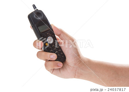 Telephone receiver in hand isolated  24037817