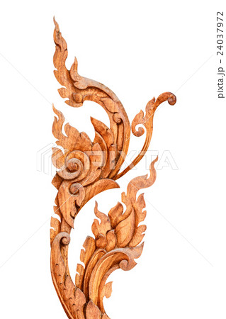 Traditional Thai style pattern on white background Traditional Thai style pattern on white background 24037972