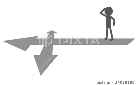 分かれ道のイラスト素材