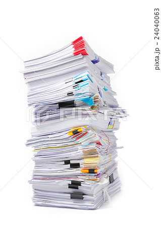 Stack of business papers isolated Stack of business papers isolated 24040063