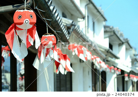 柳井の金魚ちょうちんの写真素材