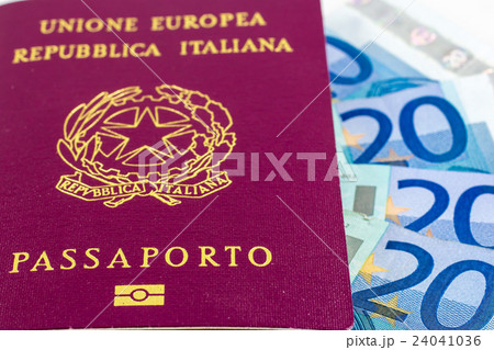 Italian passport on some banknotes of twenty euro Italian passport on some banknotes of twenty euro 24041036